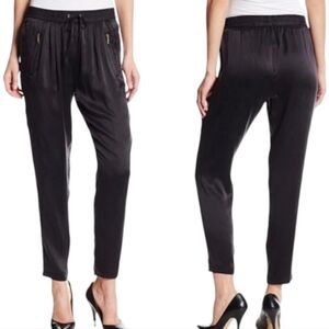 PAIGE Black Shani Drawstring‎ Zipper Pocket Jogger Pants Women's Size Medium